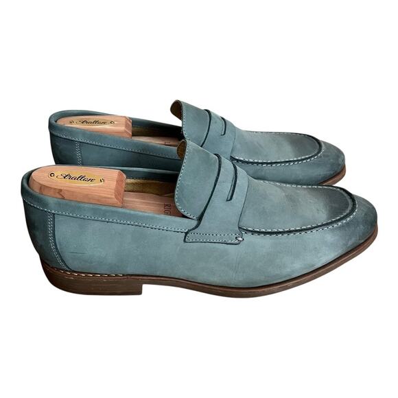 Sandro Moscoloni Other - Sandro Moscoloni Fred Leather Penny Slip On Loafers Men Size 10.5 D